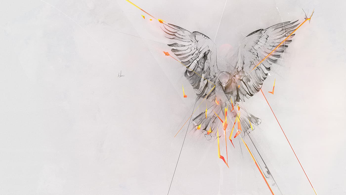 Weightless Fire phoenix wallpaper for HP notebooks