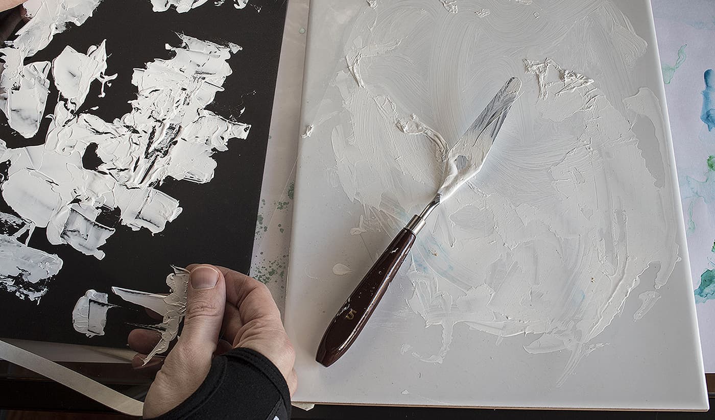 White paint texture preparation for Nike illustrations