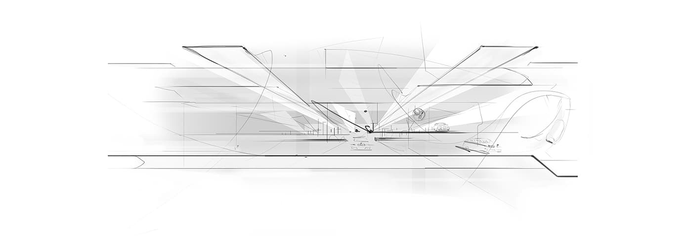 Early BMW Future Stand concept sketch