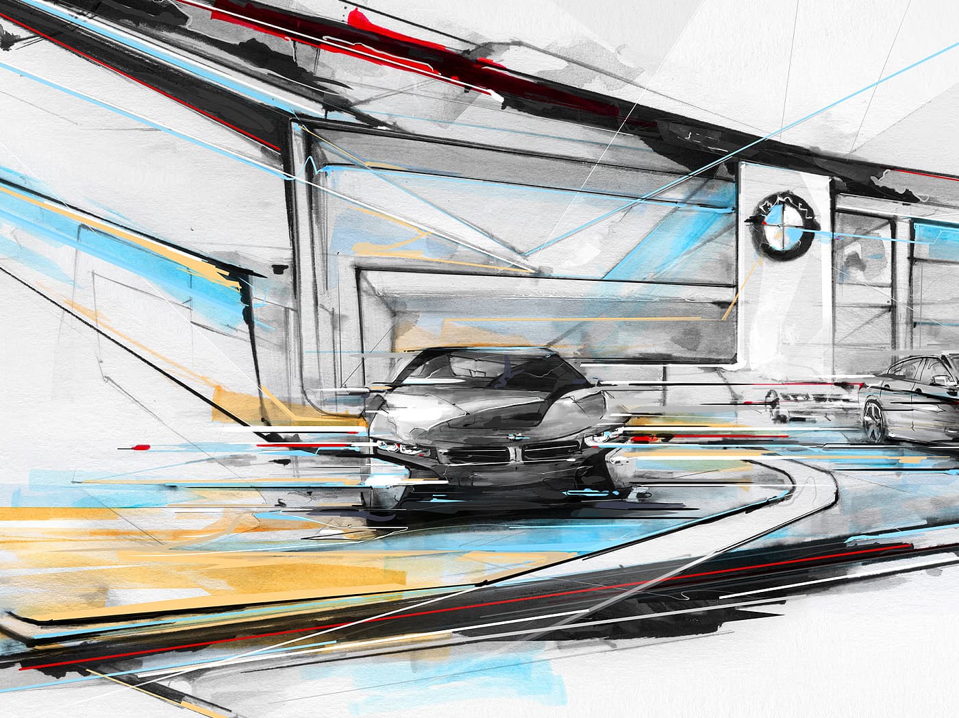 BMW Future Stand detail with central car