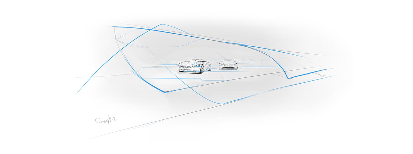 Early BMW Future Stand concept sketch