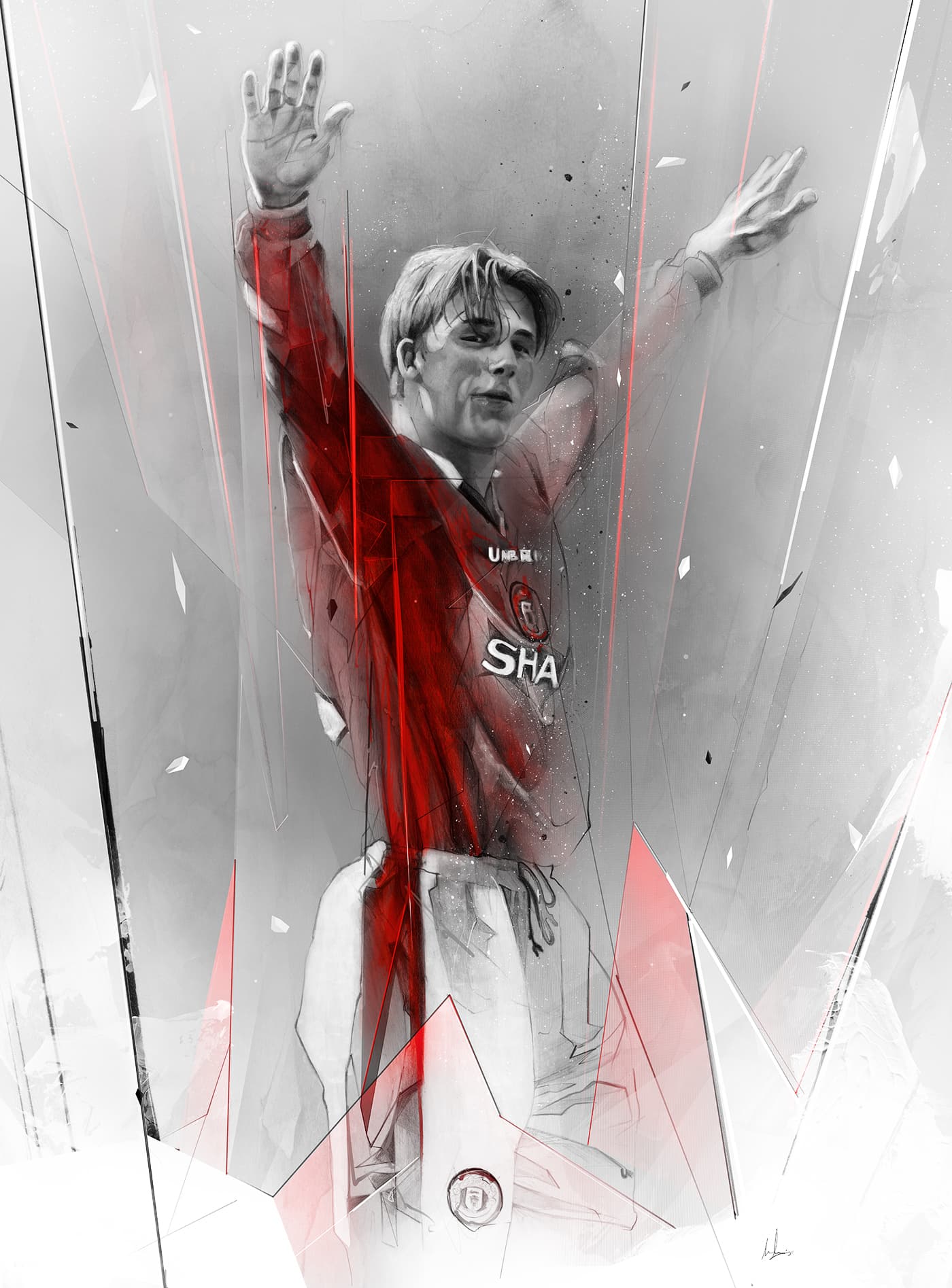 David Beckham illustration for Bleacher Report