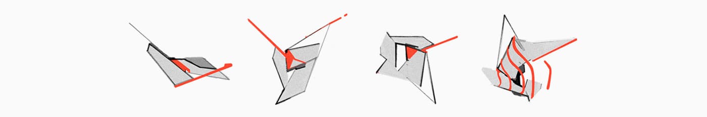 Color, line and pattern studies developed for the Estranged illustration series.