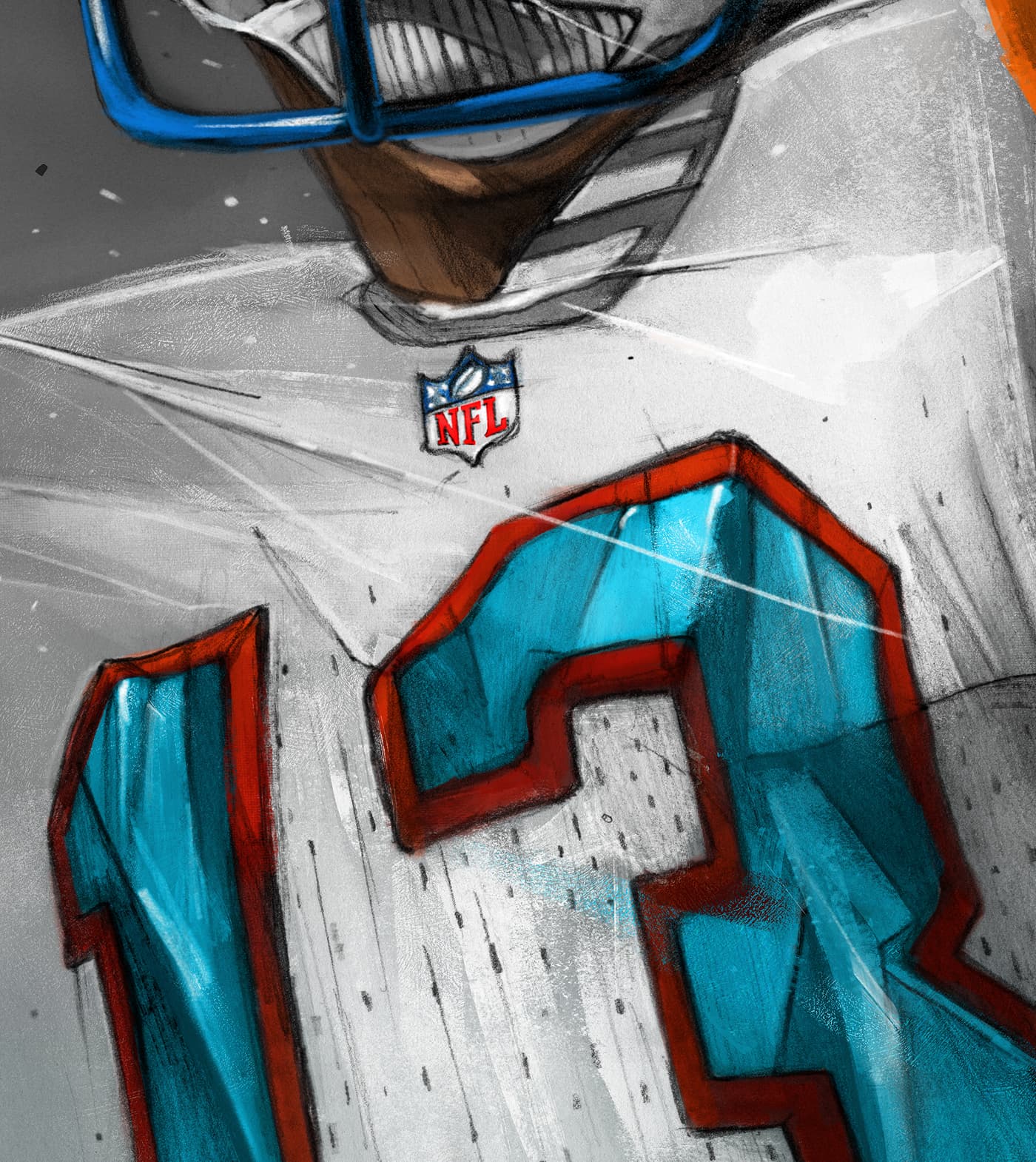 Dan Marino Miami Dolphins jersey detail