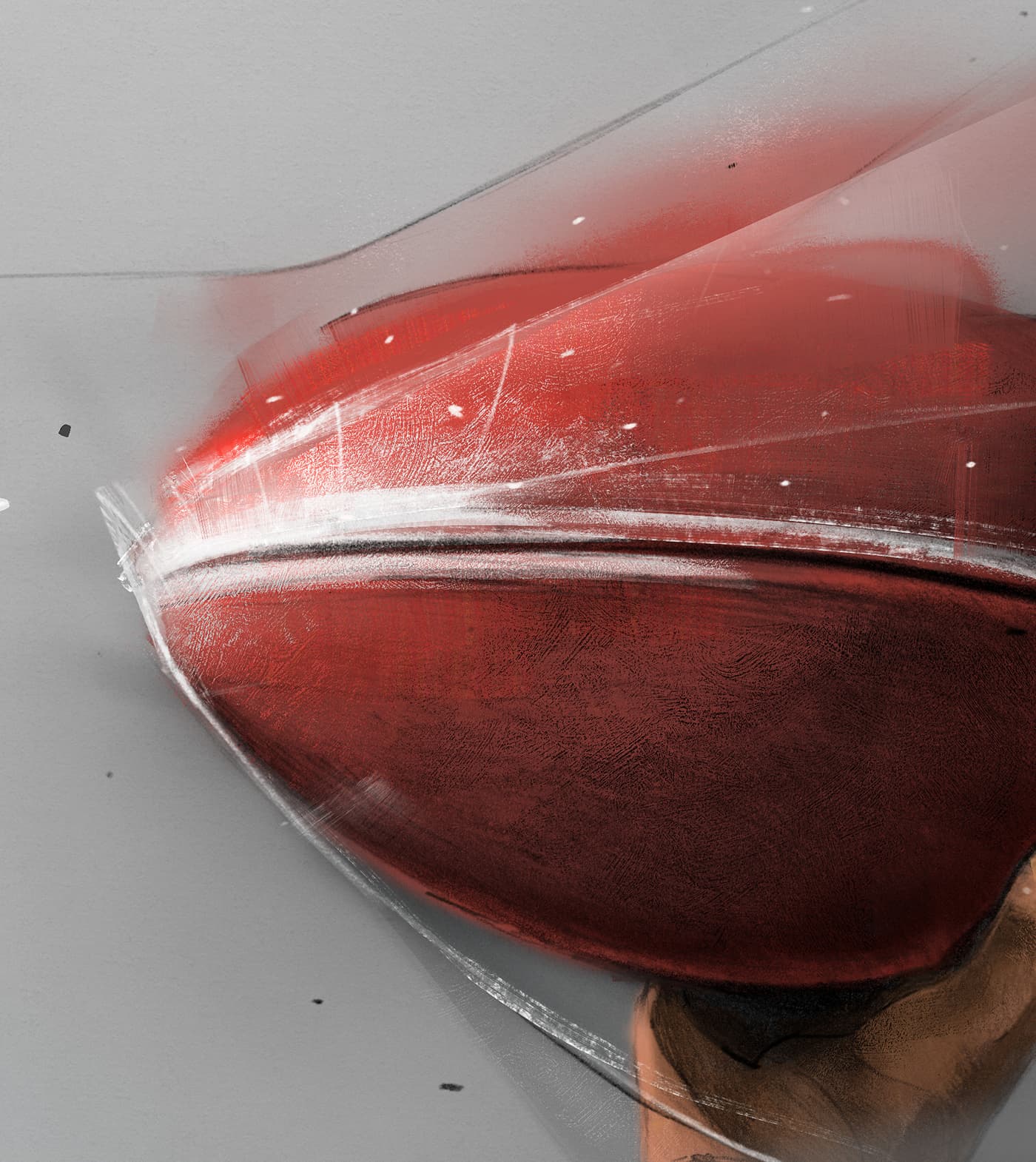 American football close-up in NFL mural