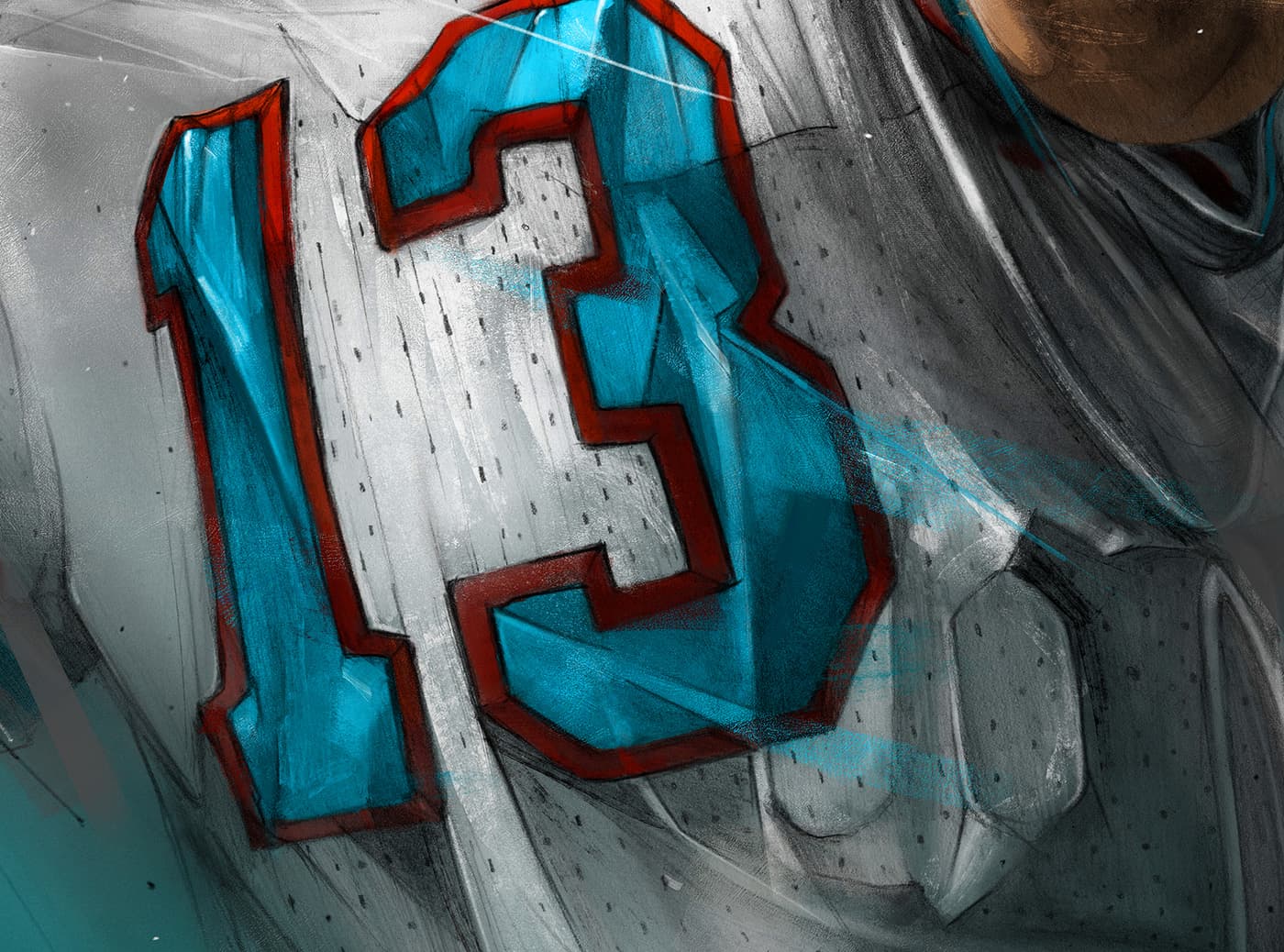 Dan Marino Miami Dolphins jersey detail