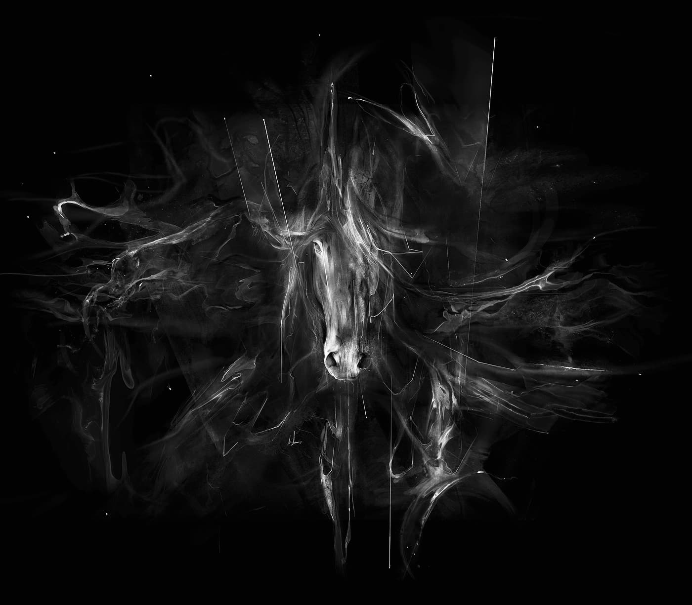 One True Maverick Vodka horse artwork