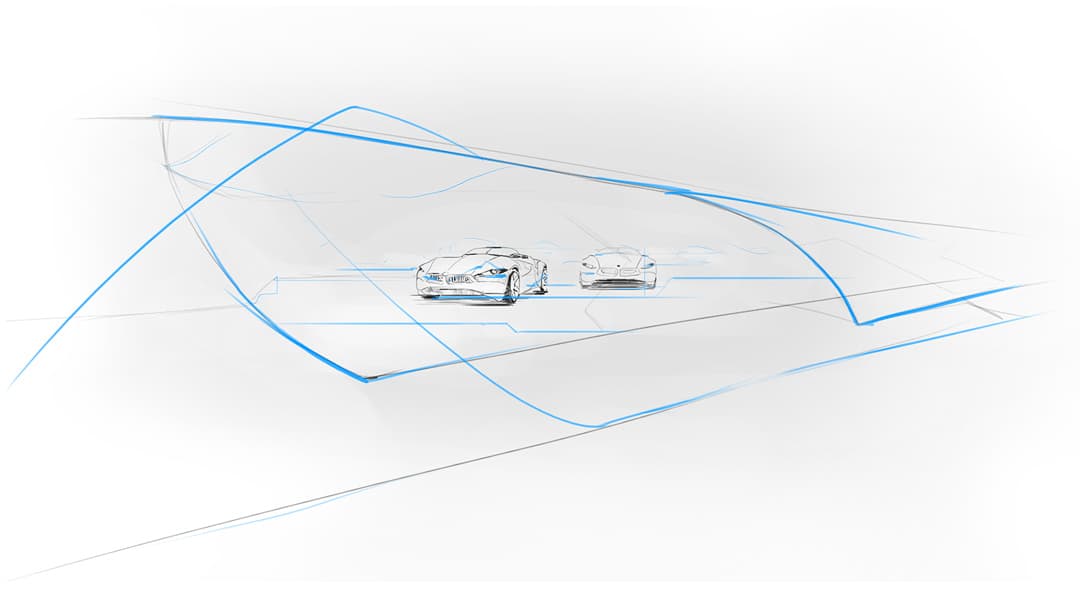 Early BMW Future Stand concept sketch