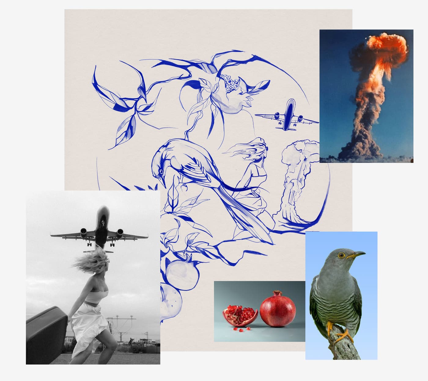 Porcelain linework process with reference material